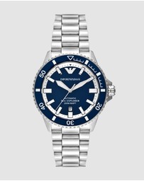 Emporio Armani - Silver Tone Analogue Watch