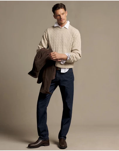 R.M.Williams - Jones Cotton Cable Crew Knit