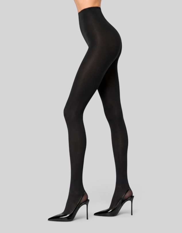 High Heel Jungle - Velvet Deluxe Opaque Tights - Black