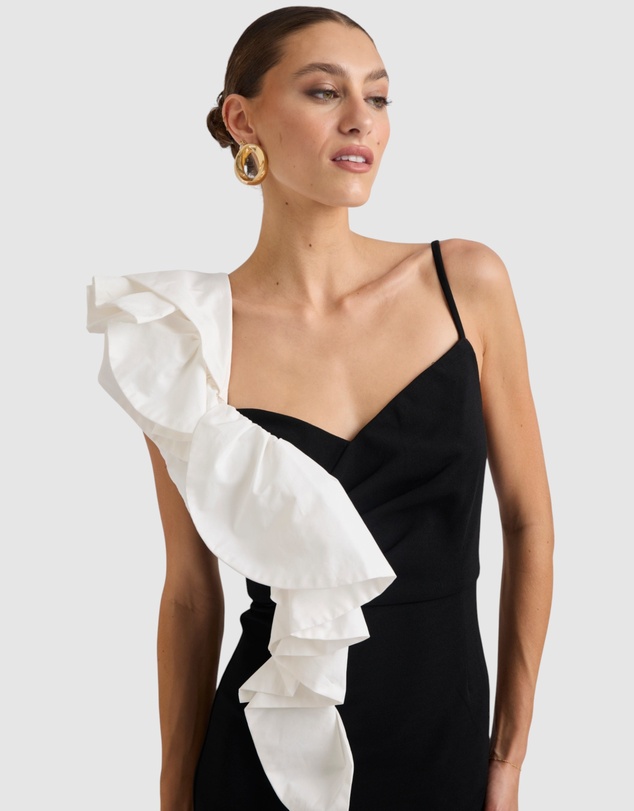 Romance by Honey and Beau - Trevia Shoulder Frill Dress
