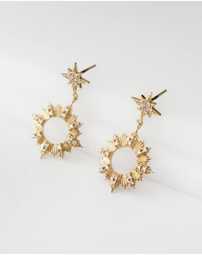 Wanderlust + Co - Sunseeker Gold Earrings