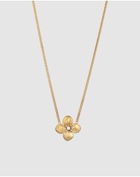 Elli Jewelry - Necklace Pearl Flower 925 Sterling Silver Gold-Plated