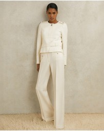 REISS - ATELIER - Athena Wool Collarless Belted Jacket