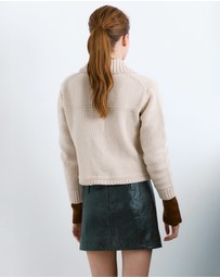 M.N.G - Cardigan Jacket With Shirt Collar