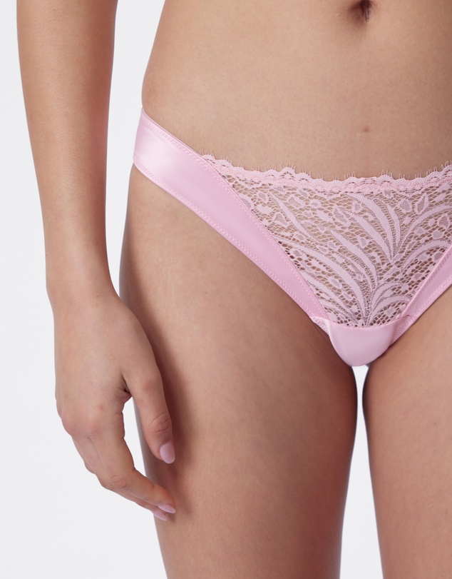 Bras N Things - Venus High Leg Brazilian Knicker - Dark Pink