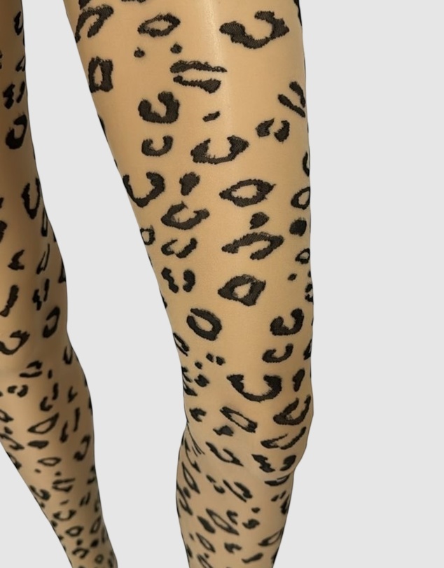 High Heel Jungle - Leopard Print Luxe Tights