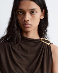 & Other Stories - Ruche Gold-Buckle Top