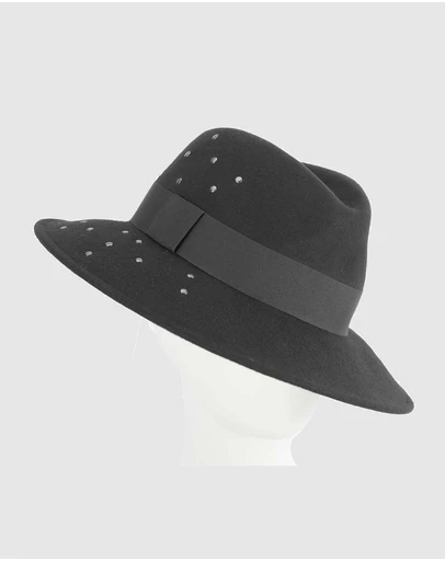 Max Alexander - Winter Felt Black Fedora Hat