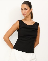 Dazie - Solene Draped Top