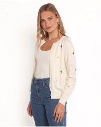 Petal & Pup - Millen Flower Embroidery Cardigan - Cream
