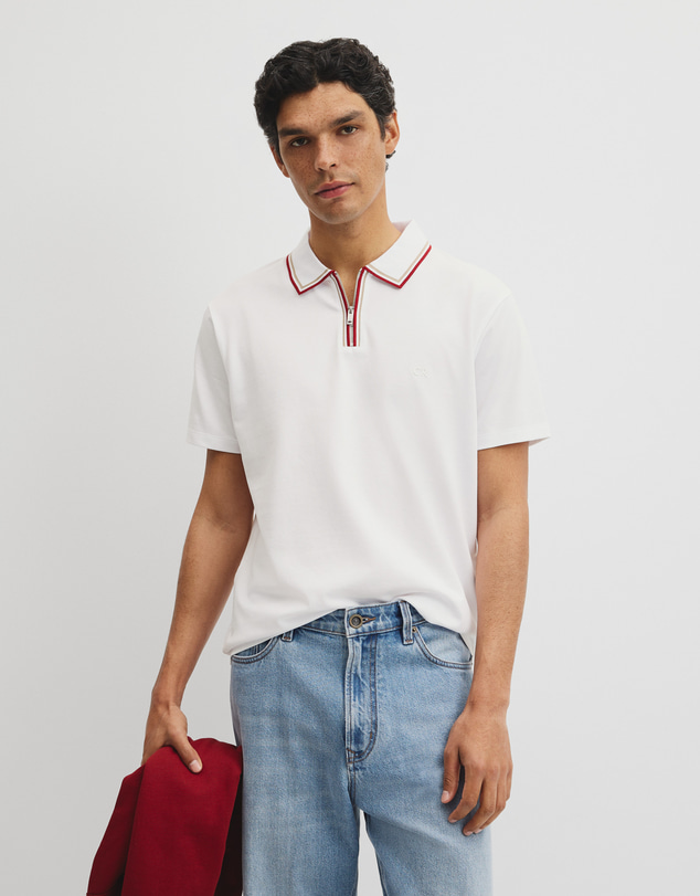 Country Road - Short Sleeve Tipped Zip Polo