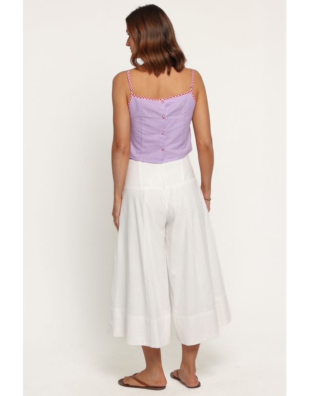 Petal & Pup - Enderley Wide Leg Culotte Pants - White
