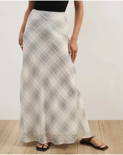 Atmos&Here - Aura Check Maxi Skirt
