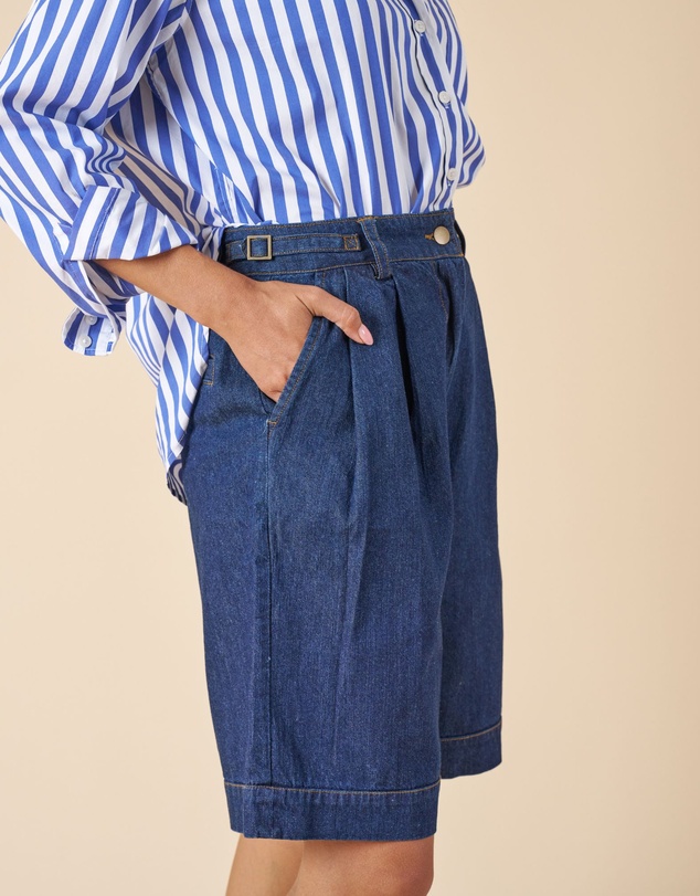 CAMIXA - Bermuda Linen Denim Shorts Jorts
