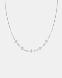 Ania Haie - Silver Sparkling Star Station Necklace