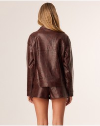 SNDYS - Wendy Croc Faux Leather Jacket