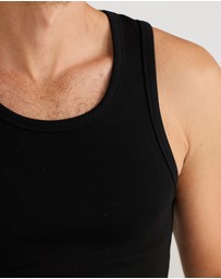 Vacay Swimwear - Rib Singlet Black