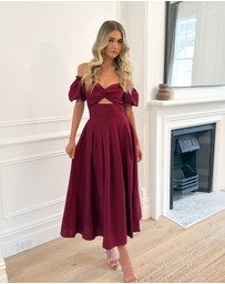 Esther & Co - Anvika Dress - Wine