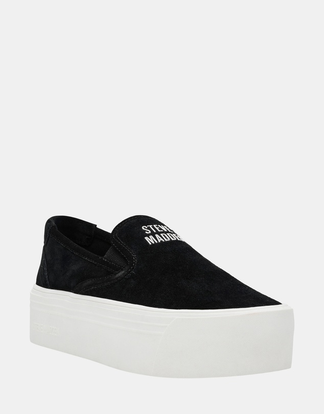 Steve Madden - Clifftop Black Suede Sneakers