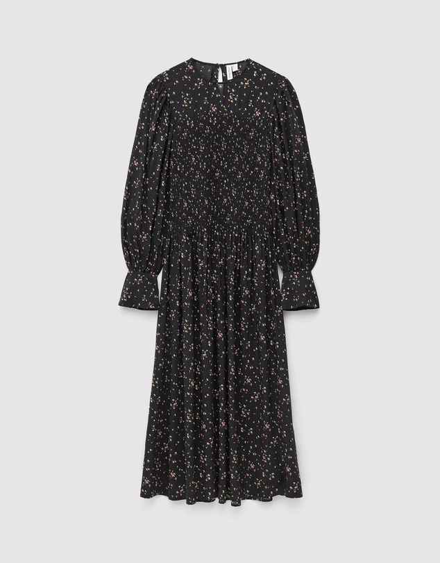 & Other Stories - Smocked Balloon-Sleeve Midi Dress