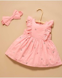 Purebaby - Broderie Dress -Kids-Babies