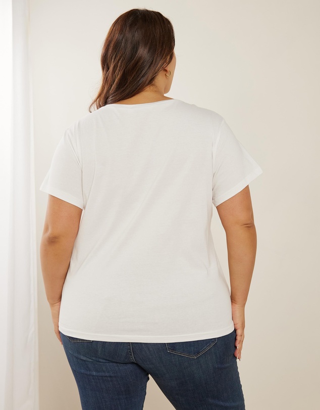 Atmos&Here Curvy - Organic Cotton Crew Neck Tee