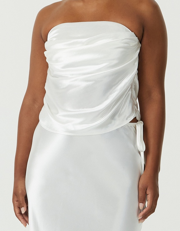 Third Form - Satin Drape Bustier