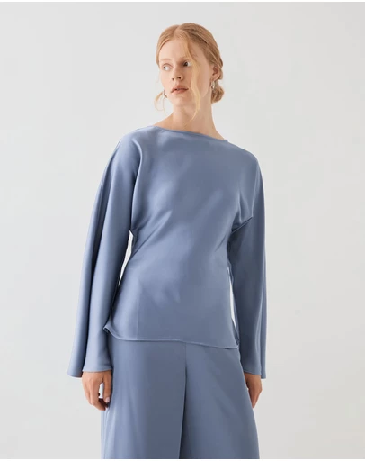 Forcast - Asma Satin Bias Cut Top