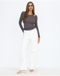Dazie - Lucy LS Cutout Top