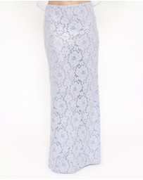 Petal & Pup - Jennings Lace Maxi Skirt - Blue Sequin