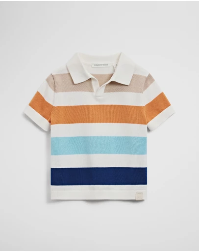 Country Road - Stripe Knit Polo