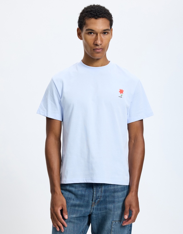 Doucette - Red Flower Trim Tee