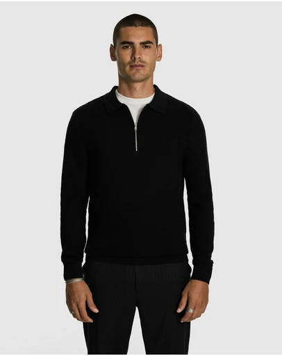 yd. - Angus Long Sleeve Polo Knit