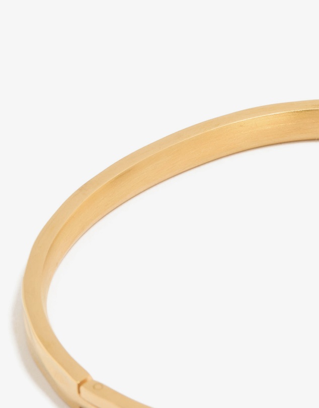 Lovisa - Waterproof Gold Plated Stainless Steel Hammered Hinged Bangle