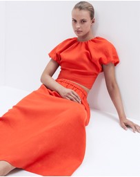UNISON - Cropped Linen Top