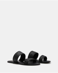 Just Because - Tonga Leather Flat Sandals