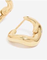 Lovisa - Waterproof Gold Plated Stainless Steel Bendy Metal Hoop Earrings