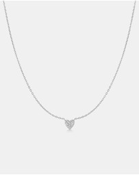 Ania Haie - Ania Haie Silver Pave Heart Necklace