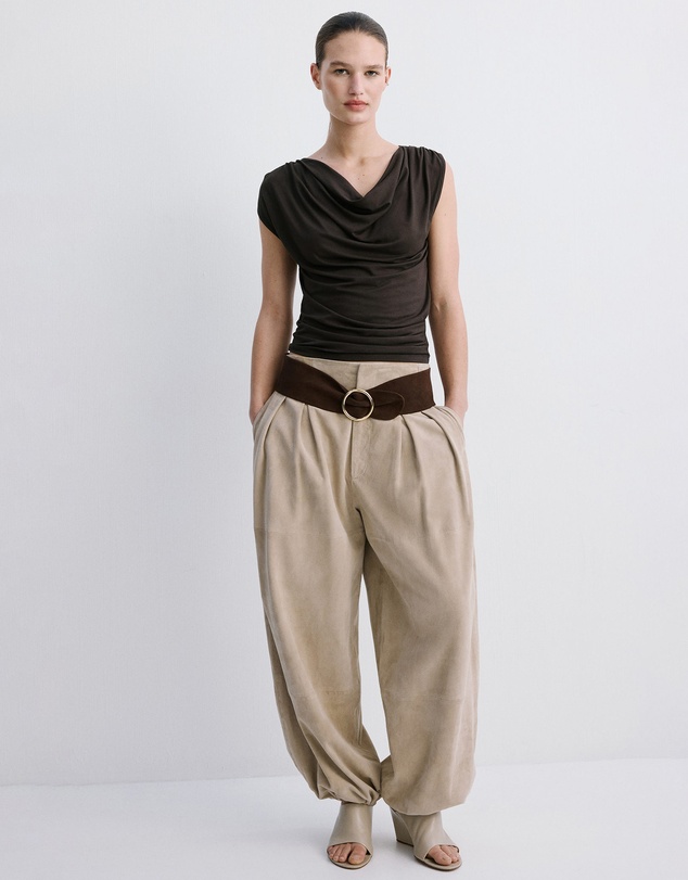 M.N.G - Draped Fitted T-Shirt