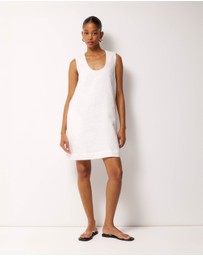AERE - Orla Linen U-Neck Mini Dress