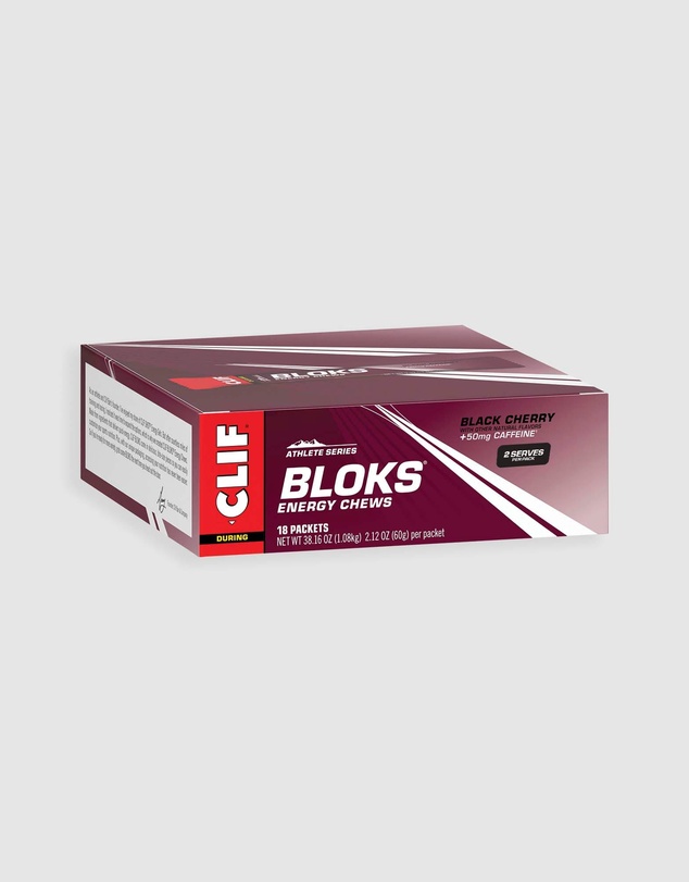 CLIF - Black Cherry (50mg Caffeine) Bloks Energy Chews - 18x60g