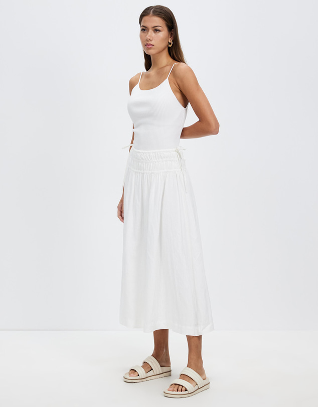 Assembly Label - Fleur Rouched Linen Skirt