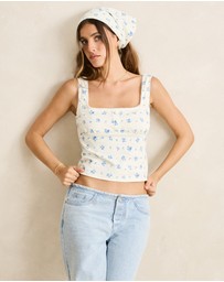 Rhythm - Dahlia Button Down Top