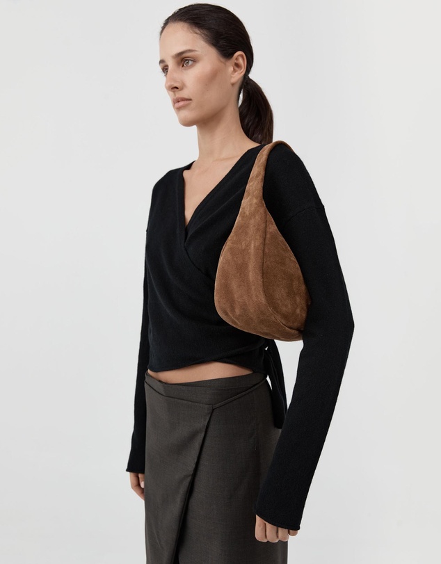 St. Agni - Suede Large Bon Bon Bag