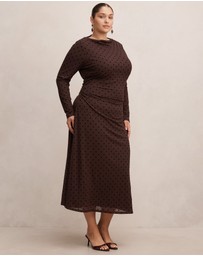 Forever New Curve - Bonnie Curve Mesh Midi Dress