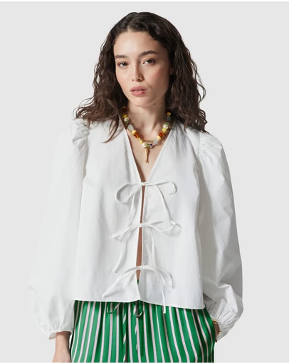 & Other Stories - Tie-Front Blouse