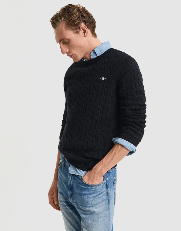 Gant - Cotton Cable Crew Neck Knit