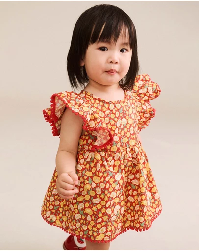 Huxbaby - Nautical Floral Dress With Bloomer
