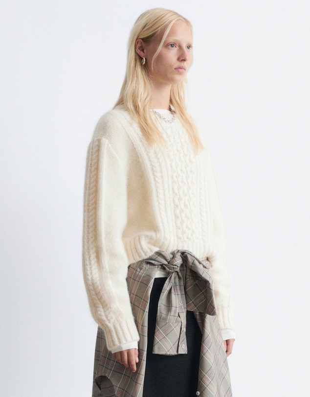 & Other Stories - Cropped Cable-Knit Jumper