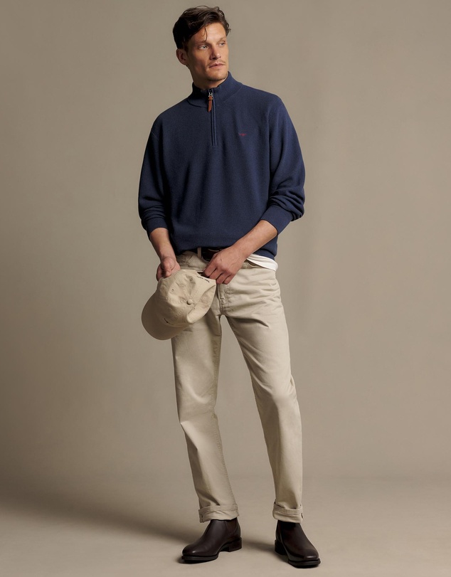 R.M.Williams - Warner Popcorn Quarter Zip Knit